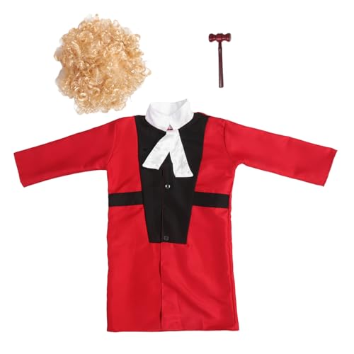 SUPVOX Richter Kostüm mit Perücke und Hammer Lustiges Rollenspiel Outfit für Jungen und Mädchen Bühnenkostüm für Kostüm Party und Berufserfahrung Langlebig und Detailreich Gestaltet SUPVOX Richter Kostüm mit Perücke und Hammer Lustiges Rollenspiel Outfit für Jungen und Mädchen Bühnenkostüm für Kostüm Party und Berufserfahrung Langlebig und Detailreich Gestaltet von Supvox