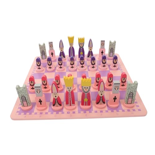 SUPVOX Schachspiel Set mit Brett Cartoon Design Reise Schachspiel Pädagogisch für Erwachsene Konzentration und Problemlösung SUPVOX Schachspiel Set mit Brett Cartoon Design Reise Schachspiel Pädagogisch für Erwachsene Konzentration und Problemlösung von Supvox