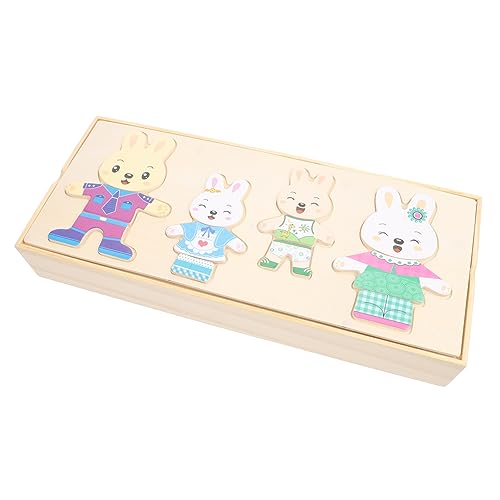 Supvox Holzpuzzle Tierpuzzle Spielzeug für Kinder Pädagogisches Puzzle mit Wechselbaren Tierkleidungen 1 Satz Lustiges Lernspielzeug für Mädchen Supvox Holzpuzzle Tierpuzzle Spielzeug für Kinder Pädagogisches Puzzle mit Wechselbaren Tierkleidungen 1 Satz Lustiges Lernspielzeug für Mädchen von Supvox