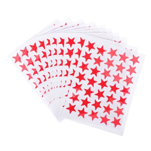 Supvox 10 Blatt Rote Fünfzackige Sternaufkleber Selbstklebend Kindgerechte Belohnungssticker für Kindergarten Motivierende Sterne Labels für Schule und Bastelprojekte Supvox 10 Blatt Rote Fünfzackige Sternaufkleber Selbstklebend Kindgerechte Belohnungssticker für Kindergarten Motivierende Sterne Labels für Schule und Bastelprojekte von Supvox