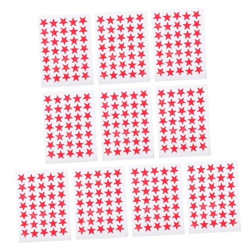 Supvox 10 Blatt Selbstklebende Fünf Punkte Stern Aufkleber Belohnungssticker Rot Für Kindergarten Schule Zuhause Dekoration und Motivation Supvox 10 Blatt Selbstklebende Fünf Punkte Stern Aufkleber Belohnungssticker Rot Für Kindergarten Schule Zuhause Dekoration und Motivation von Supvox
