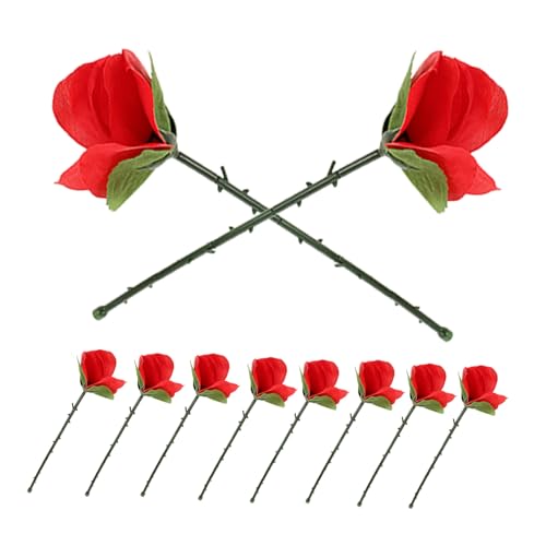 Supvox 10 Stück Faltbare Zauberrosen Magische Erscheinende Blume Close up Trickrequisiten für Bühne Party und Straßenillusion Einfach zu Bedienen Vielseitige Rosenformen für Anfänger und Supvox 10 Stück Faltbare Zauberrosen Magische Erscheinende Blume Close up Trickrequisiten für Bühne Party und Straßenillusion Einfach zu Bedienen Vielseitige Rosenformen für Anfänger und von Supvox