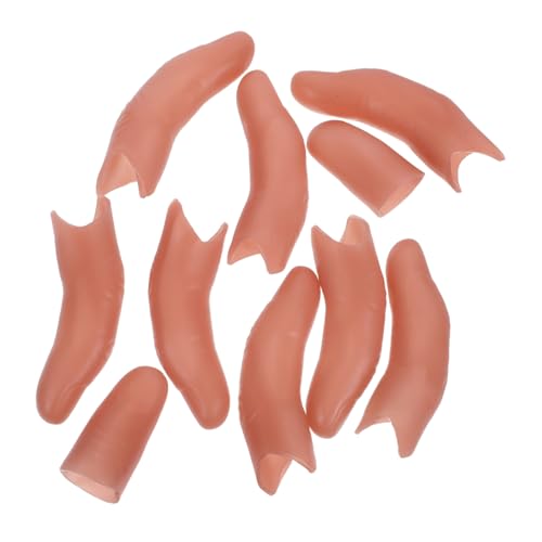 Supvox 10 Stück Teiliges Halloween Fake Finger Weiche Daumenhüllen Realistische Künstliche Fingertipps Bühnenrequisiten für Zaubertricks Verkleidung und Illusionen Vielseitig für Film Supvox 10 Stück Teiliges Halloween Fake Finger Weiche Daumenhüllen Realistische Künstliche Fingertipps Bühnenrequisiten für Zaubertricks Verkleidung und Illusionen Vielseitig für Film von Supvox