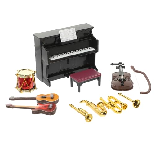 Supvox Miniatur Instrumente Satz für Puppenhaus 11 Stücke Kleiner Spielzeug Puppenhaus Dekoration Zubehör für Kinder Musikinstrumente Supvox Miniatur Instrumente Satz für Puppenhaus 11 Stücke Kleiner Spielzeug Puppenhaus Dekoration Zubehör für Kinder Musikinstrumente von Supvox