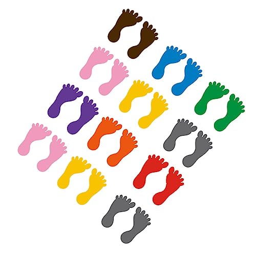 Supvox 12 Paare Bunte PVC Fußabdruck Aufkleber Selbstklebend Kinderzimmer und Kindergarten Bodensticker rutschfest Wetterbeständig für Treppen und Spielbereiche Supvox 12 Paare Bunte PVC Fußabdruck Aufkleber Selbstklebend Kinderzimmer und Kindergarten Bodensticker rutschfest Wetterbeständig für Treppen und Spielbereiche von Supvox