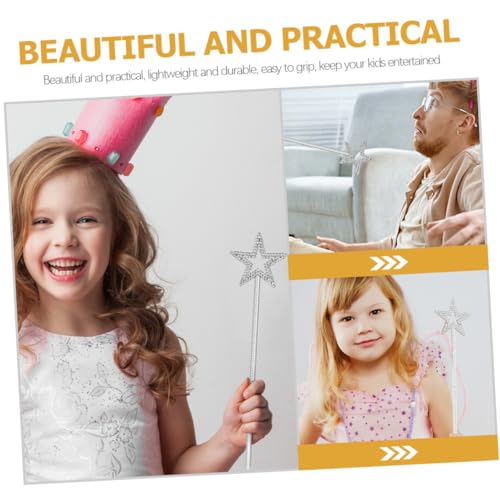 Supvox 12 Stück Teiliges Handheld Feenstäbe mit Funkelndem Fünfpunkt Stern Leichte Plastik Zauberstäbe für Bühnenauftritte Kindergeburtstag Fasching und Halloween Silberfarbene Supvox 12 Stück Teiliges Handheld Feenstäbe mit Funkelndem Fünfpunkt Stern Leichte Plastik Zauberstäbe für Bühnenauftritte Kindergeburtstag Fasching und Halloween Silberfarbene von Supvox