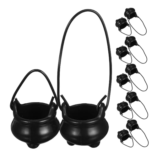 Supvox 12 Stück Teiliges Mini Kessel Robustem Kunststoff mit Griffen Realistische Kleine Kessel für Puppenhaus Küchenzubehör Halloween-Dekoration Feengarten und Partyaccessoires Supvox 12 Stück Teiliges Mini Kessel Robustem Kunststoff mit Griffen Realistische Kleine Kessel für Puppenhaus Küchenzubehör Halloween-Dekoration Feengarten und Partyaccessoires von Supvox
