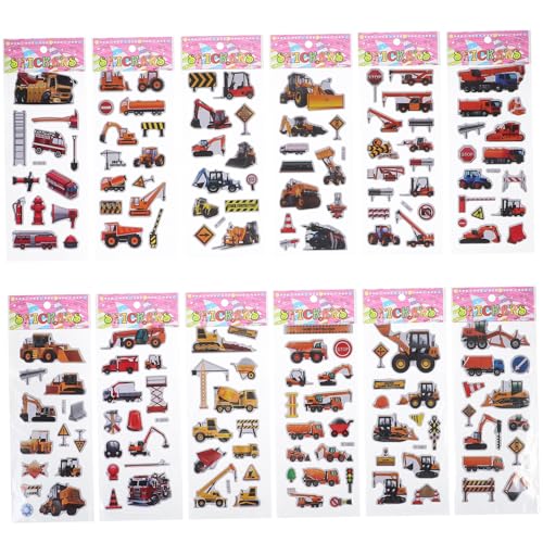 Supvox 12 Stück Teiliges Sticker Set mit Bunten Bagger und Fahrzeugmotiven für Jungen Starke Haftung Lehrreiche Verkehrsmotive Vielseitig Einsetzbar Papier und Farbecht und Langlebig Supvox 12 Stück Teiliges Sticker Set mit Bunten Bagger und Fahrzeugmotiven für Jungen Starke Haftung Lehrreiche Verkehrsmotive Vielseitig Einsetzbar Papier und Farbecht und Langlebig von Supvox