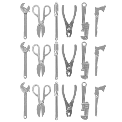 Supvox 18-teiliges Miniatur-Werkzeugset im Maßstab 1:12 – Puppenhaus-Werkzeuge aus Metall für Heimwerker, Bastelarbeiten, Modellbau, winzige Reparaturen mit Schraubenschlüssel-Schraubendrehern Supvox 18-teiliges Miniatur-Werkzeugset im Maßstab 1:12 – Puppenhaus-Werkzeuge aus Metall für Heimwerker, Bastelarbeiten, Modellbau, winzige Reparaturen mit Schraubenschlüssel-Schraubendrehern von Supvox