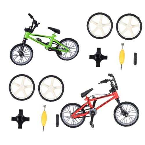 Supvox 2 Sätze Finger Bikes aus Aluminiumlegierung Bewegliche Miniatur Fahrräder als Freizeitspielzeug und Dekoration Kindgerechtes Fingerspielzeug für Kognitive Rot Grün Supvox 2 Sätze Finger Bikes aus Aluminiumlegierung Bewegliche Miniatur Fahrräder als Freizeitspielzeug und Dekoration Kindgerechtes Fingerspielzeug für Kognitive Rot Grün von Supvox