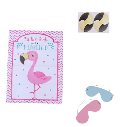 Supvox 2 Sätze Flamingo Partyspiel Pin The Beak Spielposter mit Augenmaske Geburtstagsfeier Dekor Tier Aufkleber Wiederverwendbar Spaß für Jungen und Mädchen Supvox 2 Sätze Flamingo Partyspiel Pin The Beak Spielposter mit Augenmaske Geburtstagsfeier Dekor Tier Aufkleber Wiederverwendbar Spaß für Jungen und Mädchen von Supvox