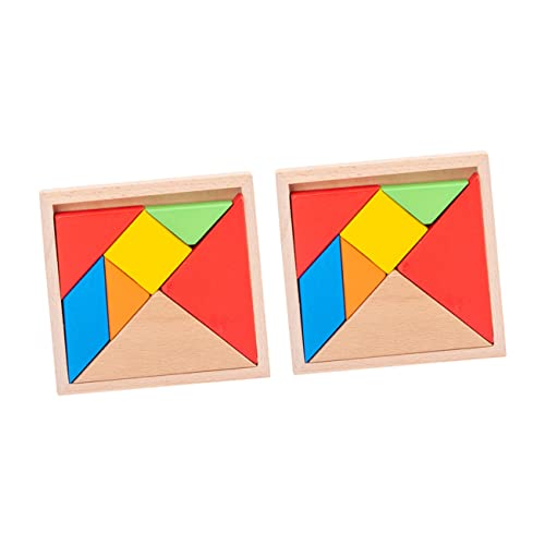 Supvox Buntes Tangram Holzpuzzle für Kinder 2 Satz Pädagogisches Spielzeug Frühlernspielzeug für Kleinkinder Fördert Formen und Farben Kreatives Lernspiel Supvox Buntes Tangram Holzpuzzle für Kinder 2 Satz Pädagogisches Spielzeug Frühlernspielzeug für Kleinkinder Fördert Formen und Farben Kreatives Lernspiel von Supvox