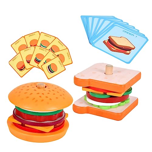 Supvox 2 Sätze Teiliges Holzspielzeug mit Realistischem Sandwich und Burger Design Pädagogisches Vorschulspielzeug Feinmotorik Farb und Formerkennung für Kreatives Rollenspiel Supvox 2 Sätze Teiliges Holzspielzeug mit Realistischem Sandwich und Burger Design Pädagogisches Vorschulspielzeug Feinmotorik Farb und Formerkennung für Kreatives Rollenspiel von Supvox