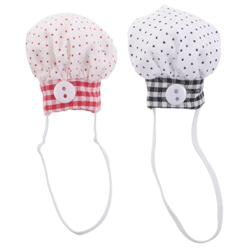 Supvox 2 Stück Mini-Kochmützen für Puppen, Stofftier-Kochmützen, Plüschspielzeug-Kleidung, Rollenspiel-Küchenzubehör, Puppen-Anzieh-Requisiten zum Basteln,, 10–15 cm Supvox 2 Stück Mini-Kochmützen für Puppen, Stofftier-Kochmützen, Plüschspielzeug-Kleidung, Rollenspiel-Küchenzubehör, Puppen-Anzieh-Requisiten zum Basteln,, 10–15 cm von Supvox
