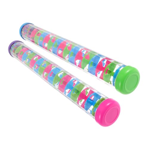 Supvox 2 Stück Teiliges Rain Stick für Junge Mädchen und Kleinkinder Robustes Kunststoff-Musikinstrument mit Spiraligem Design Sensorisches Regenklangspielzeug zur Frühkindlichen Supvox 2 Stück Teiliges Rain Stick für Junge Mädchen und Kleinkinder Robustes Kunststoff-Musikinstrument mit Spiraligem Design Sensorisches Regenklangspielzeug zur Frühkindlichen von Supvox