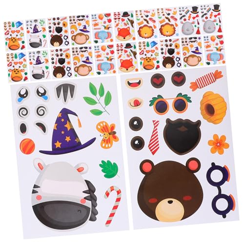 Supvox 24 Blatt DIY Tierpuzzle Aufkleber Selbstklebend Motiv Belohnungssticker für Schüler Dekorationsaufkleber zur Hausaufgabenmotivation Supvox 24 Blatt DIY Tierpuzzle Aufkleber Selbstklebend Motiv Belohnungssticker für Schüler Dekorationsaufkleber zur Hausaufgabenmotivation von Supvox
