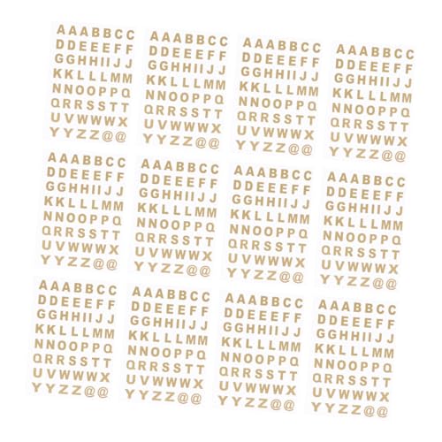 Supvox 25 Blatt Selbstklebende Transparente Alphabet Aufkleber mit Goldener Heißprägefolie Umweltfreundlich Langlebig für Scrapbooking Basteln Beschriften und Dekoration Einfache Supvox 25 Blatt Selbstklebende Transparente Alphabet Aufkleber mit Goldener Heißprägefolie Umweltfreundlich Langlebig für Scrapbooking Basteln Beschriften und Dekoration Einfache von Supvox