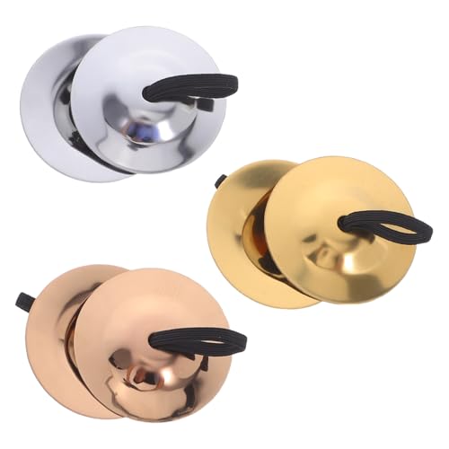 Supvox 3 Paar Fingerzimbeln, Becken, Bauchtanz-Musikinstrument, Fingertanz-Zimbel, kleines Musikinstrument für Tänzerpartys Supvox 3 Paar Fingerzimbeln, Becken, Bauchtanz-Musikinstrument, Fingertanz-Zimbel, kleines Musikinstrument für Tänzerpartys von Supvox