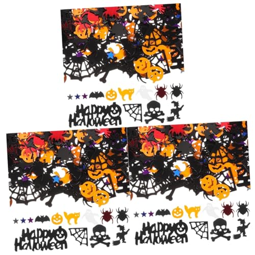 Supvox 3 Packungen Halloween-Deko-Konfetti halloween aussendeko halloween dekoration Halloween Bar Dekoration Halloween Restaurant Dekoration Tischkonfetti Kürbis Konfetti PVC von Supvox