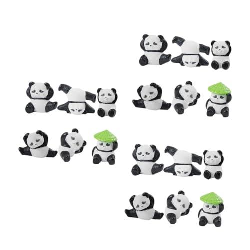 Supvox 3 Sätze Mini-panda-statue Pandas Panda-cupcake-topper Panda-gastgeschenke Panda Kuchen Topper Panda-figuren Panda-kuchendekorationen Panda-geburtstagsdekoration Harz 6 Stück * 3 von Supvox