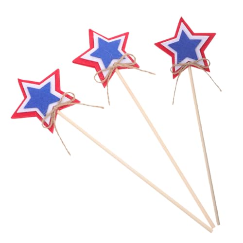 Supvox 3 Stück Sternförmige Feenstäbe Handheld Dekoration Unabhängigkeitstag Party Zubehör Leicht Tragbar Glänzend Für Patriotische Feierlichkeiten Supvox 3 Stück Sternförmige Feenstäbe Handheld Dekoration Unabhängigkeitstag Party Zubehör Leicht Tragbar Glänzend Für Patriotische Feierlichkeiten von Supvox