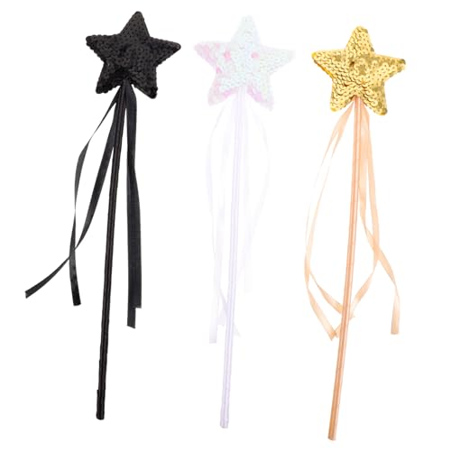 Supvox 3stücke Fee Zauberstäbe Mit Sternen Design Glänzender Feenstab Für Junge Mädchen Bühnenauftritt Requisite Mit Band Tragbar Supvox 3stücke Fee Zauberstäbe Mit Sternen Design Glänzender Feenstab Für Junge Mädchen Bühnenauftritt Requisite Mit Band Tragbar von Supvox