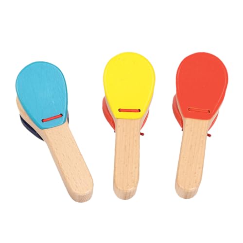 Supvox 3 Stück Teiliges Holz Kastagnetten mit Handgriff für Sicheres Holzspielzeug zur Musikalischen Früherziehung Glatte Kanten Farblich Sortiert für Kleine Musikfans Zufällige Farbe Supvox 3 Stück Teiliges Holz Kastagnetten mit Handgriff für Sicheres Holzspielzeug zur Musikalischen Früherziehung Glatte Kanten Farblich Sortiert für Kleine Musikfans Zufällige Farbe von Supvox