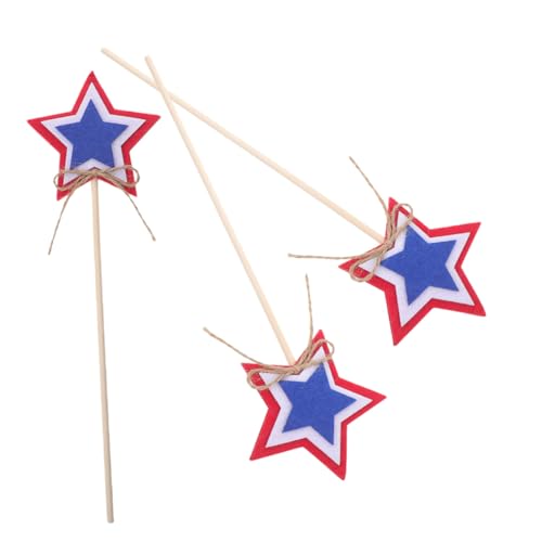 Supvox 3 Stück Teiliges Star Fairy Wands aus Holz mit Independence Day Flaggenmuster Sichere Filz und Holzmaterialien Dekorative Handstäbe für Amerikanische Feiertagsfeier und Supvox 3 Stück Teiliges Star Fairy Wands aus Holz mit Independence Day Flaggenmuster Sichere Filz und Holzmaterialien Dekorative Handstäbe für Amerikanische Feiertagsfeier und von Supvox