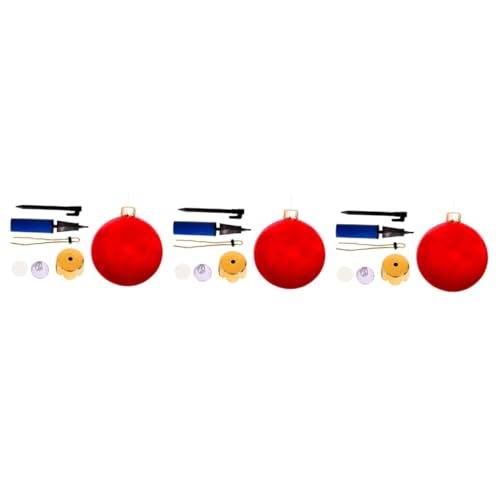 Supvox 3St Weihnachtsballons aufblasbarer dekorierter Ball große Weihnachtskugel aufblasbare weihnachtskugeln aufblasbarer weihnachtsball Spielzeuge Weihnachtsdekorationen Kugeldekoration von Supvox