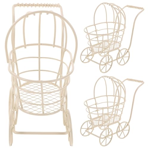 Supvox 3er-Set Puppenhaus Miniatur Kinderwagen: Metall-Drahtmodell, Baby-Puppenwagen Zubehör – Spielzeug und Dekoration für winzige Möbel Supvox 3er-Set Puppenhaus Miniatur Kinderwagen: Metall-Drahtmodell, Baby-Puppenwagen Zubehör – Spielzeug und Dekoration für winzige Möbel von Supvox