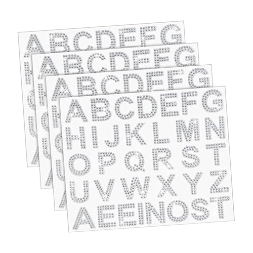 Supvox 4 Blätter Teiliges Strass Buchstaben Sticker Selbstklebend Multifunktional Glitzernde Rhinestone Buchstaben zum Aufkleben Taschen Kleidung Geschenkdekoration DIY Basteln Supvox 4 Blätter Teiliges Strass Buchstaben Sticker Selbstklebend Multifunktional Glitzernde Rhinestone Buchstaben zum Aufkleben Taschen Kleidung Geschenkdekoration DIY Basteln von Supvox