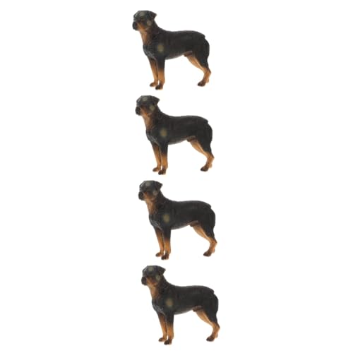 Supvox 4 Stück Kinderspielzeug Hundesimulation Welpenmodell Hundemodell Hundeskulptur Desktop Hundedekoration Simulation Realistische Hundefiguren Simuliertes Welpenmodell von Supvox