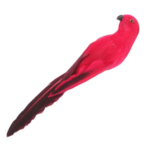 Supvox 4 Stück Simulation Papagei Realistische Vogeltiere Künstliche Vögel Realistisch Mikrospielzeug Papagei Dekoration Realistische Papageienverzierung Vogel Figur Mini-vögel Schaum Rot von Supvox