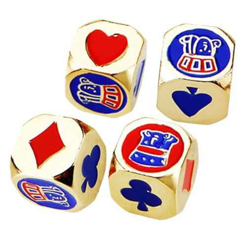 Supvox 4 Stück Teiliges Metallwürfel mit Runden Ecken Robust für Tischspiele Partyspiele und Brettspiele Leicht Tragbar Langlebig aus Hochwertigem Metall für Familien und Freundestreffen Supvox 4 Stück Teiliges Metallwürfel mit Runden Ecken Robust für Tischspiele Partyspiele und Brettspiele Leicht Tragbar Langlebig aus Hochwertigem Metall für Familien und Freundestreffen von Supvox