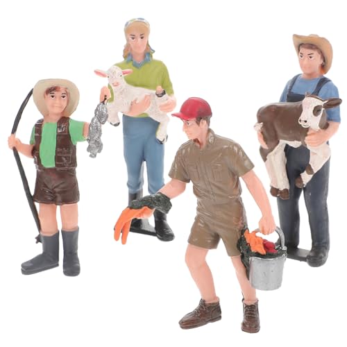 Supvox 4 Stück Teiliges Miniatur Bauern Figuren Modell Realistische Simulation Bauernhof Charaktere Stabile Statische Spielfiguren für Dekorieren und Pädagogisches Lernen Supvox 4 Stück Teiliges Miniatur Bauern Figuren Modell Realistische Simulation Bauernhof Charaktere Stabile Statische Spielfiguren für Dekorieren und Pädagogisches Lernen von Supvox