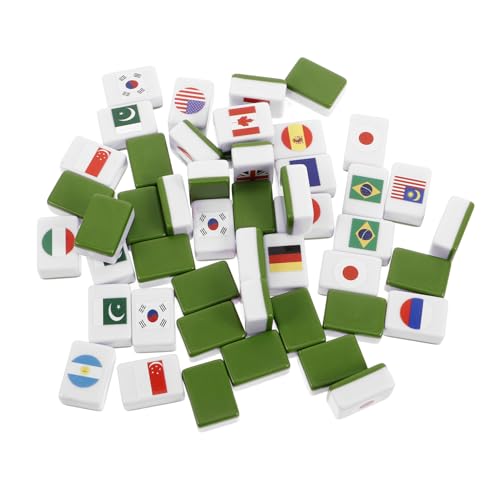 Supvox 48 Stück Teiliges Nationalflaggen Mahjong Spielset Innovative Spielmodi für Familie Freunde für Partys und Traditionellem und Eliminations Mahjong Supvox 48 Stück Teiliges Nationalflaggen Mahjong Spielset Innovative Spielmodi für Familie Freunde für Partys und Traditionellem und Eliminations Mahjong von Supvox