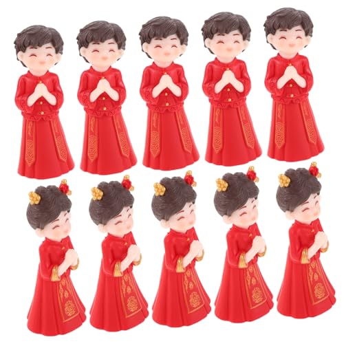 Supvox 5 Paare Chinesische Hochzeitsfigurinen Miniatur Braut Bräutigam Figuren im Traditionellen Hochzeitskleid Mikro-landschaft Dekoration für Hochzeitstorten DIY Kulturelle Segensdeko Supvox 5 Paare Chinesische Hochzeitsfigurinen Miniatur Braut Bräutigam Figuren im Traditionellen Hochzeitskleid Mikro-landschaft Dekoration für Hochzeitstorten DIY Kulturelle Segensdeko von Supvox