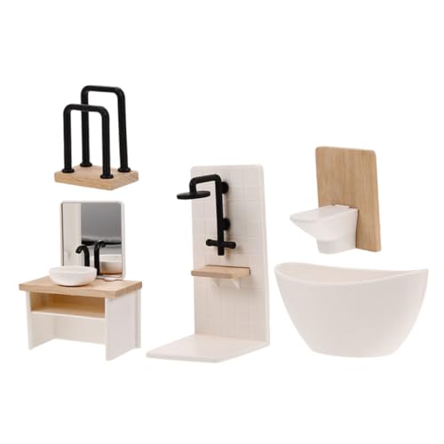 Supvox 5 Stück Maßstab Realistische Puppenhaus Badewanne Toilette Waschbecken Dusche Handtuchhalter Platzsparend für Puppenhaus Dekoration und Spiel Supvox 5 Stück Maßstab Realistische Puppenhaus Badewanne Toilette Waschbecken Dusche Handtuchhalter Platzsparend für Puppenhaus Dekoration und Spiel von Supvox