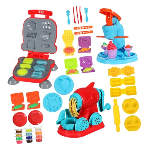Supvox 51 Teiliges Knete Küchen Spielset für Eiscreme Nudel und Hamburger Maschine Bunte Knetwerkzeuge für Kreative und Fantasievolles Rollenspiel Geschenkidee für Mädchen Jungen Ab Supvox 51 Teiliges Knete Küchen Spielset für Eiscreme Nudel und Hamburger Maschine Bunte Knetwerkzeuge für Kreative und Fantasievolles Rollenspiel Geschenkidee für Mädchen Jungen Ab von Supvox