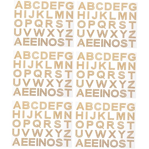 Supvox 6 Blätter Teiliges Selbstklebender Acryl Buchstaben Aufkleber in Gold Funkelnde DIY Schmuckstein Sticker für Kleidung Taschen Becher und Computer Dekoration Supvox 6 Blätter Teiliges Selbstklebender Acryl Buchstaben Aufkleber in Gold Funkelnde DIY Schmuckstein Sticker für Kleidung Taschen Becher und Computer Dekoration von Supvox