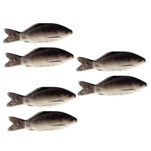 Supvox 6 STK künstlicher Fisch Simulationsspielzeug für Kinder Fisch Stofftier Kinderspielzeug Spielzeuge Kuschelkissen Plüsch Fisch Kissen Pu Kopfkissen Modell schmücken 3D Plüschtier von Supvox