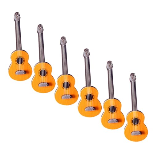 Supvox Puppenhaus Mini Musikinstrument 6 Stück Miniatur Gitarren Für Spielzeug Supvox Puppenhaus Mini Musikinstrument 6 Stück Miniatur Gitarren Für Spielzeug von Supvox