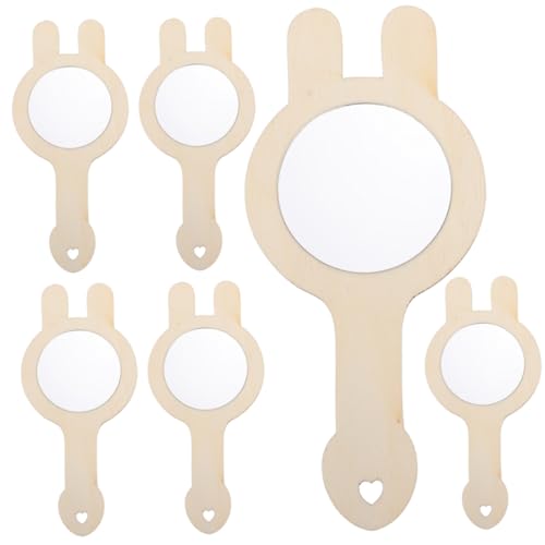 Supvox 6 Stück Teiliges DIY Holzspiegel Unbemalte Mini handspiegel zum Basteln und Bemalen Tragbare Kreative Spiegel für Mädchen Fördert Fantasie und Handwerkliche Fähigkeiten Supvox 6 Stück Teiliges DIY Holzspiegel Unbemalte Mini handspiegel zum Basteln und Bemalen Tragbare Kreative Spiegel für Mädchen Fördert Fantasie und Handwerkliche Fähigkeiten von Supvox
