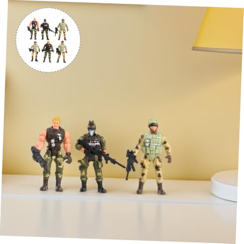 Supvox 6 Stück Teiliges Soldatenmodell Hochwertigem Kunststoff Realistische Militärfiguren für Sichere für Fantasievolles Rollenspiel und Interaktives Supvox 6 Stück Teiliges Soldatenmodell Hochwertigem Kunststoff Realistische Militärfiguren für Sichere für Fantasievolles Rollenspiel und Interaktives von Supvox