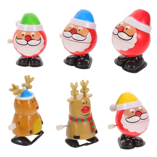 Supvox 6 Stück Teiliges Wind-up Weihnachts Santa-Schlitten und Rentierfiguren aus Robustem Kunststoff und Metall Langlebige Weihnachts-Party-mitgebsel und Goody Bag Füller Supvox 6 Stück Teiliges Wind-up Weihnachts Santa-Schlitten und Rentierfiguren aus Robustem Kunststoff und Metall Langlebige Weihnachts-Party-mitgebsel und Goody Bag Füller von Supvox