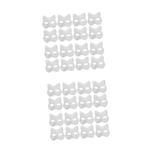 Supvox 60 Stck Teiliges DIY Katzenmasken aus Weißem Papier Unbemalte Bastelmasken mit Elastischem Band für Fasching Malunterricht Kostümparty und Kreative Handarbeit Supvox 60 Stck Teiliges DIY Katzenmasken aus Weißem Papier Unbemalte Bastelmasken mit Elastischem Band für Fasching Malunterricht Kostümparty und Kreative Handarbeit von Supvox