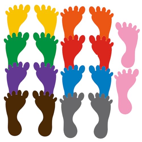 Supvox 9 Paare Fußabdruck Aufkleber Bodensticker Selbstklebend PVC Fußspuren Dekor Für Kindergarten Klassenzimmer Bad Und Zuhause Bunte Rutschhemmende Bodenaufkleber Zufällige Farbe Supvox 9 Paare Fußabdruck Aufkleber Bodensticker Selbstklebend PVC Fußspuren Dekor Für Kindergarten Klassenzimmer Bad Und Zuhause Bunte Rutschhemmende Bodenaufkleber Zufällige Farbe von Supvox