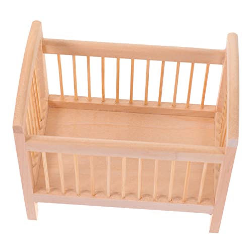 Supvox Babybett aus Holz Kinderzimmer Zubehör Leicht und Robust zum Dekorieren von Mini Häusern Supvox Babybett aus Holz Kinderzimmer Zubehör Leicht und Robust zum Dekorieren von Mini Häusern von Supvox