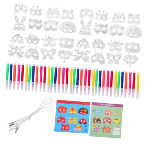 Supvox Blanko Tiermasken zum Bemalen Teiliges DIY Bastelset mit Stiften Wiederverwendbare Papiermasken für Halloween Fasching Geburtstag und Themenpartys Kreative Kindermasken zum Supvox Blanko Tiermasken zum Bemalen Teiliges DIY Bastelset mit Stiften Wiederverwendbare Papiermasken für Halloween Fasching Geburtstag und Themenpartys Kreative Kindermasken zum von Supvox