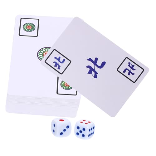 Supvox Chinesisches Mahjong Kartenspiel mit Würfeln Reise Tischspiel Familienspiel Spielzubehör Langlebig Feine Verarbeitung Leicht Ablesbar Supvox Chinesisches Mahjong Kartenspiel mit Würfeln Reise Tischspiel Familienspiel Spielzubehör Langlebig Feine Verarbeitung Leicht Ablesbar von Supvox